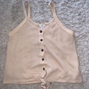 A cream sweater tank!